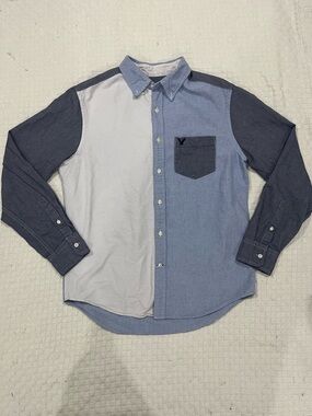 American Eagle Tri-Colour Button Up